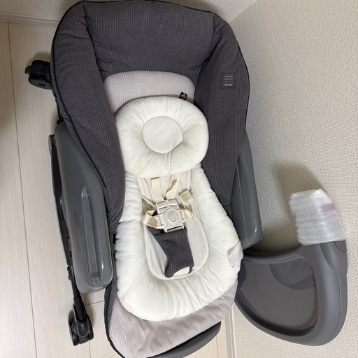 【美品・説明書有】電動スウィングコンビ ホワイトレーベル ネムリラ AUTO SWING BEDi Long EG モカグレー（GL）/ハイローラック