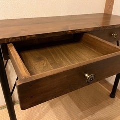 アイアン 木製 デスク 幅99cmの画像
