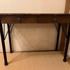 アイアン 木製 デスク 幅99cmの画像