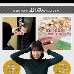 指紋認証式‼️金庫大型 48L家庭用 4種類解錠 家庭用人気 アラーム機能付きの画像