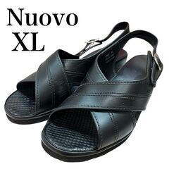 Nuovo サンダル クロスストラップ 黒 XLサイズの画像