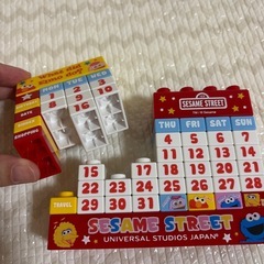 ユニバ♡セサミストリートのブロックカレンダーの画像