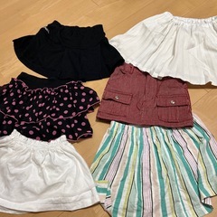 スカート6点。サイズは80から120の画像