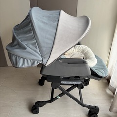 【美品】COMBI コンビ 電動ハイローチェア ホワイトレーベル ネムリラ AUTO SWING BEDi Long シェル EG ミンティーブルーの画像