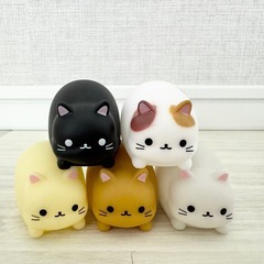 ぷかぷか寝そべりネコ 夏祭り プール遊び お風呂遊び 5種類 ねこ 猫 ネコ フィギュア 人形の画像