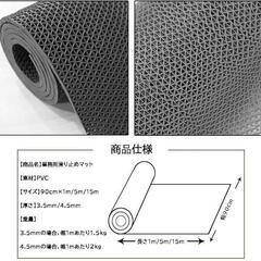 【新品】【2点セット】業務用滑り止めマット 90cm×1m PVC 吸水 転倒防止 屋外の画像