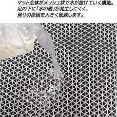 【新品】【2点セット】業務用滑り止めマット 90cm×1m PVC 吸水 転倒防止 屋外の画像