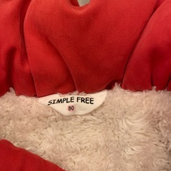 SIMPLE FREE 赤色アウター サイズ80の画像
