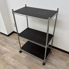 激安 中古美品 棚板付きワイヤーラック メタルラック 引き取り限定の画像