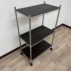 激安 中古美品 棚板付きワイヤーラック メタルラック 引き取り限定の画像