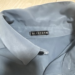 しまむら blistorm L メンズシャツ 半袖　水色の画像