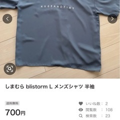 しまむら blistorm L メンズシャツ 半袖　水色の画像