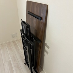 昇降式デスク 手動 スタンディングキャスター付き テレワーク 机 E-WINの画像