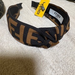 FENDI フェンディ ブラウン 茶色 新品未使用 カチューシャ 2点セットの画像