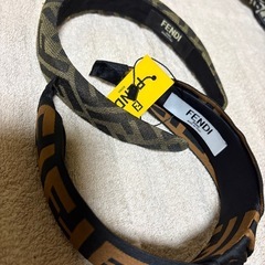 FENDI フェンディ ブラウン 茶色 新品未使用 カチューシャ 2点セットの画像