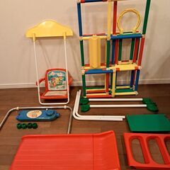 【相談中】グーチョコランタン　おりたたみキッズパーク　(ジャングルジム、すべり台、ブランコ、鉄棒)の画像