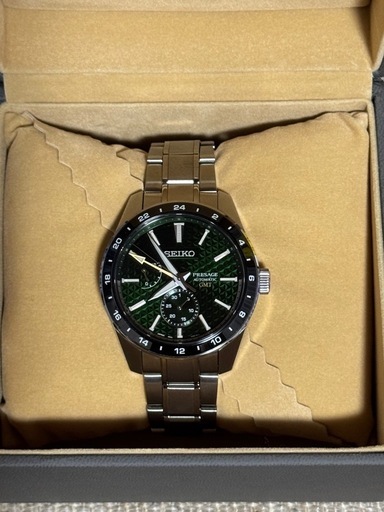 
SEIKO プレサージュ GMT SARF003 グリーン セイコー 機械式 