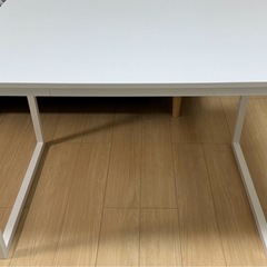 ワークデスク ホワイト 幅100cm 奥行70cmの画像