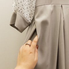 clette クレット シアードットスリーブワンピース サンドグレー 公式完売品の画像
