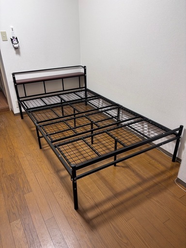 WLIVE パイプベッド セミダブル ACH622スチール製 ブラック　説明書付 WLIVE パイプベッド セミダブル ACH622 スチール製 ディスカウント