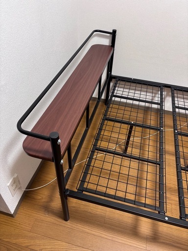 WLIVE パイプベッド セミダブル ACH622スチール製 ブラック　説明書付 WLIVE パイプベッド セミダブル ACH622 スチール製 ブラック説明書付