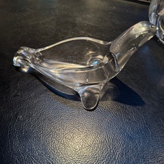 東洋佐々木硝子　SASAKI Crystal オットセイ　リス　置物　ガラスの置物　小物入れの画像
