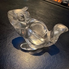 東洋佐々木硝子　SASAKI Crystal オットセイ　リス　置物　ガラスの置物　小物入れの画像