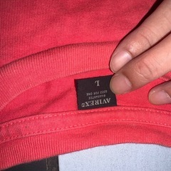 半袖 Tシャツ　バックプリント　AVIREX 男性Ｌサイズ　赤　Night missionの画像