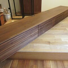 テレビ台 TVボード ローボード ナチュラル ブラウン 横240cm 奥行40cm 高さ24.5cmの画像