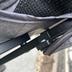 ダブルベビーカー 折りたたみ式 双子 二人乗り 縦型 グレー ブレーキ付の画像
