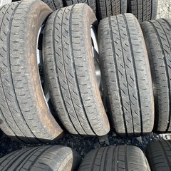 155/65R13.ブリヂストン.社外アルミホイール.4本セットの画像