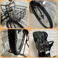 🌸ブリヂストン 電動自転車 HYDEE.B新基準 子供のせ大容量8.7Ah☆完成車配送☆美品☆室内保管☆t507の画像