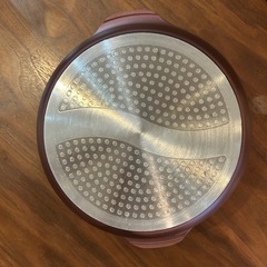 二色鍋 28cm IH対応 ステイドリーム ふっ素加工 ガラス蓋付の画像