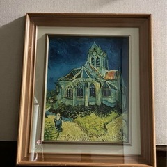 ゴッホ　オーヴェルの教会　複製画の画像