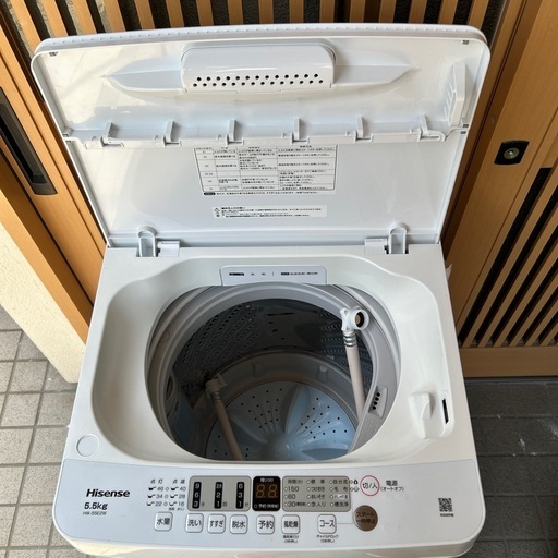 Hisense2023年製5.5㎏全自動洗濯機 極美品 送料無料 Hisense2023年製5.5㎏全自動洗濯機 美品 オンライン 送料無料