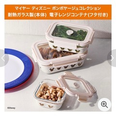 ディズニー 耐熱ガラス製電子レンジコンテナ(フタ付き)の画像
