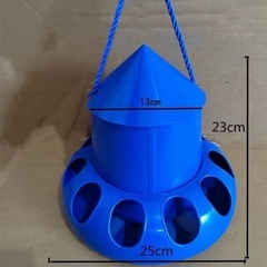 鶏青い給餌器 12羽用 4kg四つセットの画像