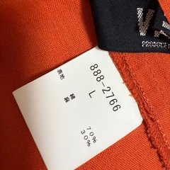 オレンジ テーラードジャケット Lサイズ 綿麻の画像