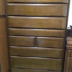 整理ダンス（天然木）の画像