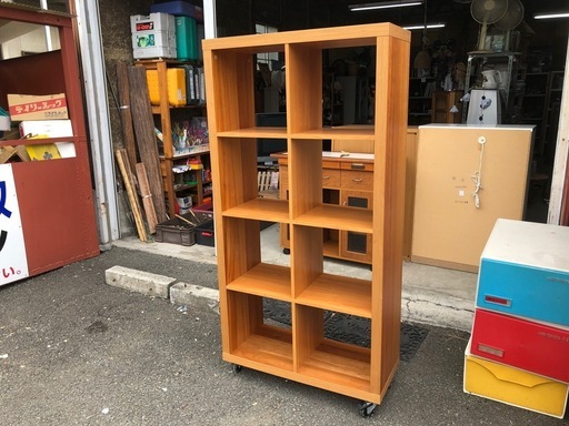 無印良品 MUJI スタッキングシェルフ 2列4段 キャスター付き 84.5cm×36cm×高さ171cm