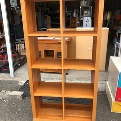 無印良品 MUJI スタッキングシェルフ 2列4段 キャスター付き 84.5cm×36cm×高さ171cmの画像
