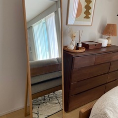 【無印良品】　オーク材ミラー　大の画像