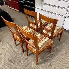 【美品‼️】高級♪ コスガ ダイニングチェア 4脚セット 食卓椅子 イス 木製ブラウン♪の画像