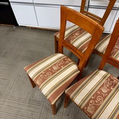 【美品‼️】高級♪ コスガ ダイニングチェア 4脚セット 食卓椅子 イス 木製ブラウン♪の画像