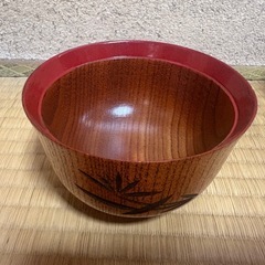 木製汁椀　4つセットの画像