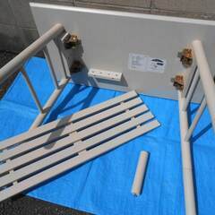 【配送出来ます】使用頻度少　高さ調整　折り畳みテーブル　ヤマシロ　90ｘ50cm（近くなら配送も可能です。宅配もお問合せ下さい）の画像