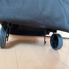ライゼンタール ミニマキシトロール 黒 コンパクト収納 ショッピングカート 車輪の画像
