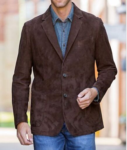 スエードレザー2つボタンジャケット Suede Leather 2 Button Blazer/Jacket