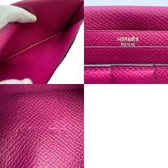 エルメス HERMES 長財布 ベアンスフレ 二つ折り ピンク系の画像