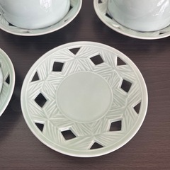 湯呑み茶碗　来客用　蓋付き　受け皿付き　茶器　5客セット　の画像